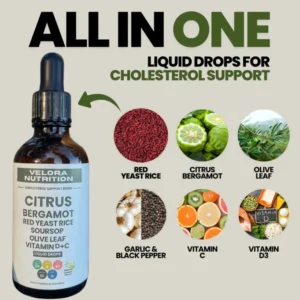 Velora Nutrition Red Yeast Rice Cholesterol Dropper Velora Nutrition Red Yeast Rice Cholesterol Dropper